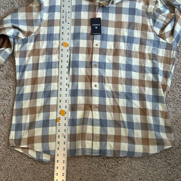 NWT Daniel Cremieux Cotton Brown/Blue Flannel Plaid Elbow Patches Shirt Sz XXL - Picture 11 of 11